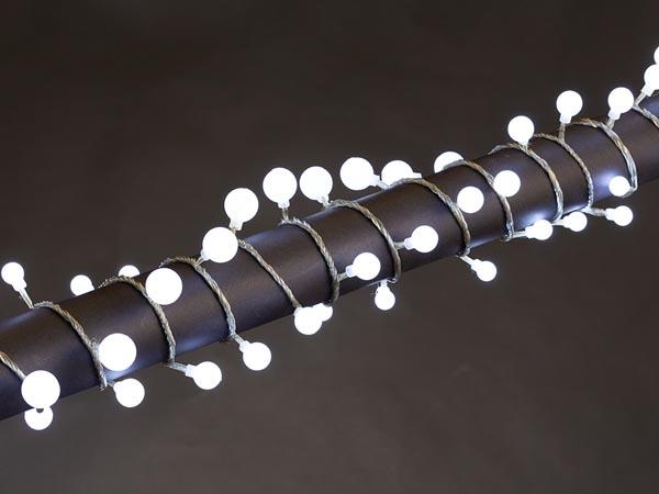 AURA LED - 6 m - 90 kugler - hvid - transparent kabel - Modulator - 24 V - Vellight