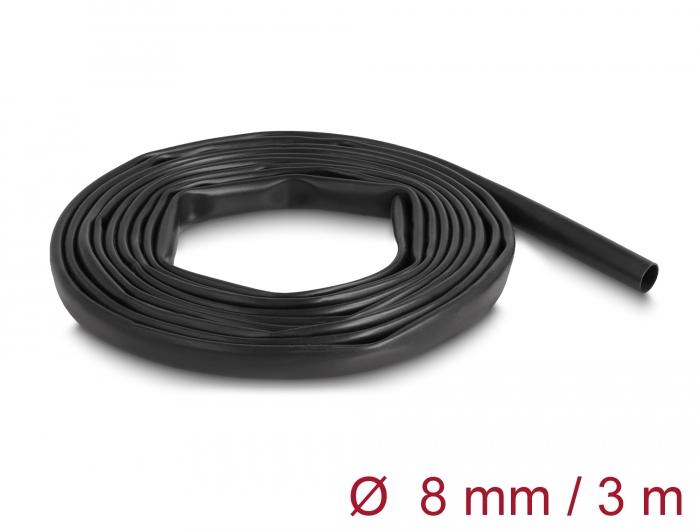 Delock PVC isoleringsslange 3 m x 8 mm sort