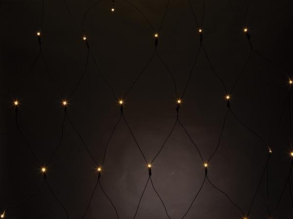 SPIKA LED - 2 x 2 m - 144 LED'er - varm hvid - sort kabel - 36 V - Vellight