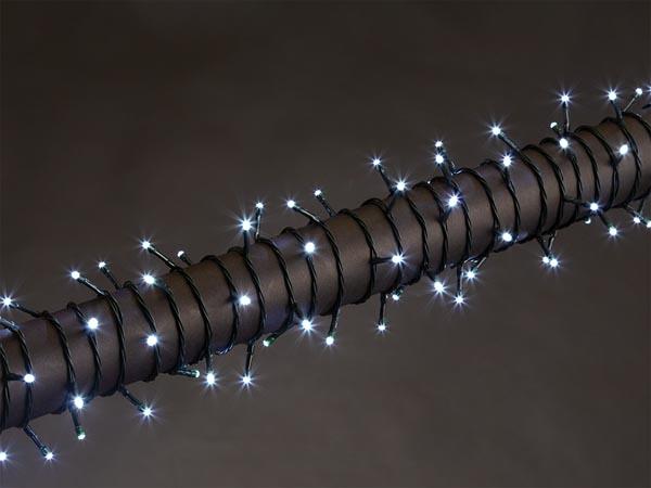 LUNA LED - 12 m - 160 LEDs - hvid - grøn kabel - Modulator - 24 V - Vellight