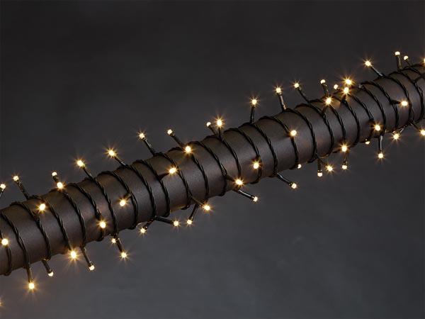 LUNA LED - 12 m - 160 LEDs - hvid - grøn kabel - Modulator - 24 V - Vellight