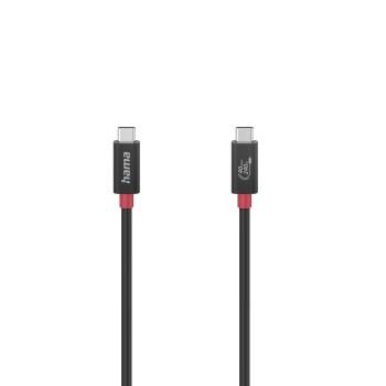 USB-C-kabel, E-Marker, USB4 Gen3, 40 Gbit/s, 5 A, 240 W, 1,00 m - Hama