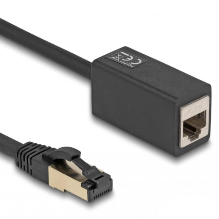 Delock Netværksforlængerkabel RJ45-stik til RJ45-stikdåse Cat.8.1 S/ - Delock