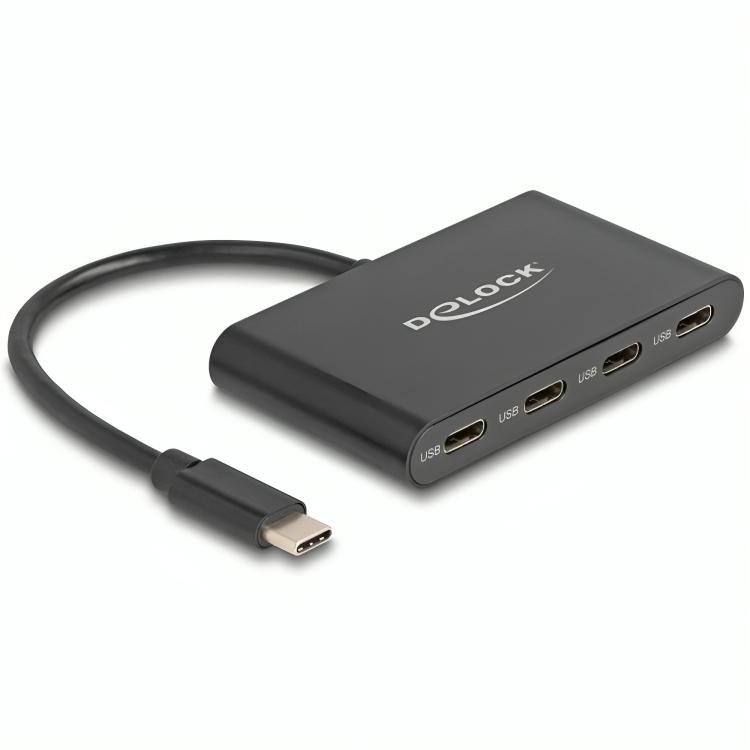 USB C hub med 4× USB C porte