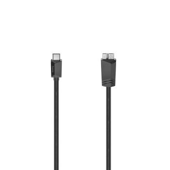 USB-C-kabel, USB-C-stik - Micro-USB-stik, USB 3.2 Gen1, 5 Gbit/s, 0,75 m - Hama