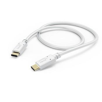 Opladerkabel, USB-C - USB-C, 1,5 m, hvid - Hama