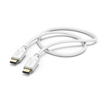 Opladerkabel, USB-C - USB-C, 1,5 m, hvid - Hama