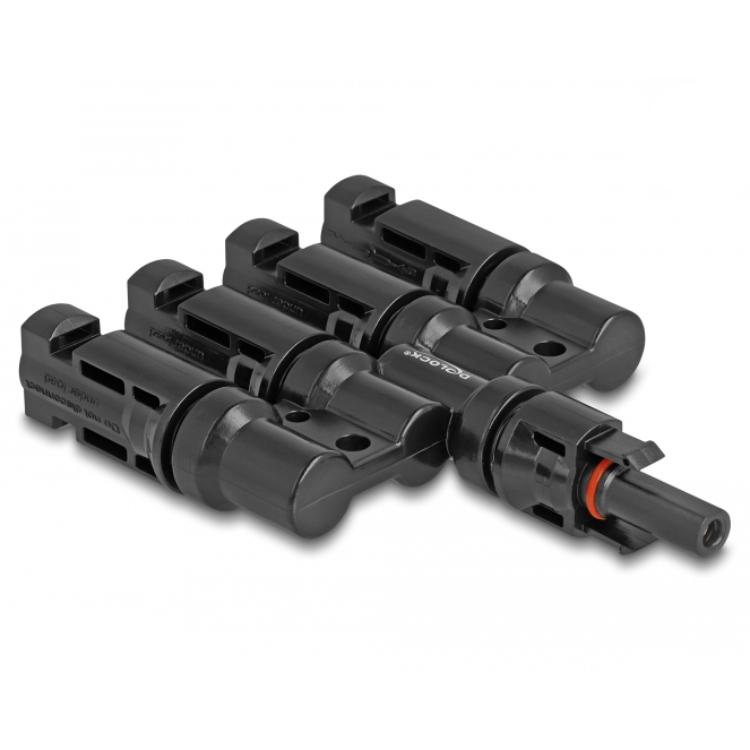 Delock DL4 Solar-connector 1 x connector på 4 x stikdaser
