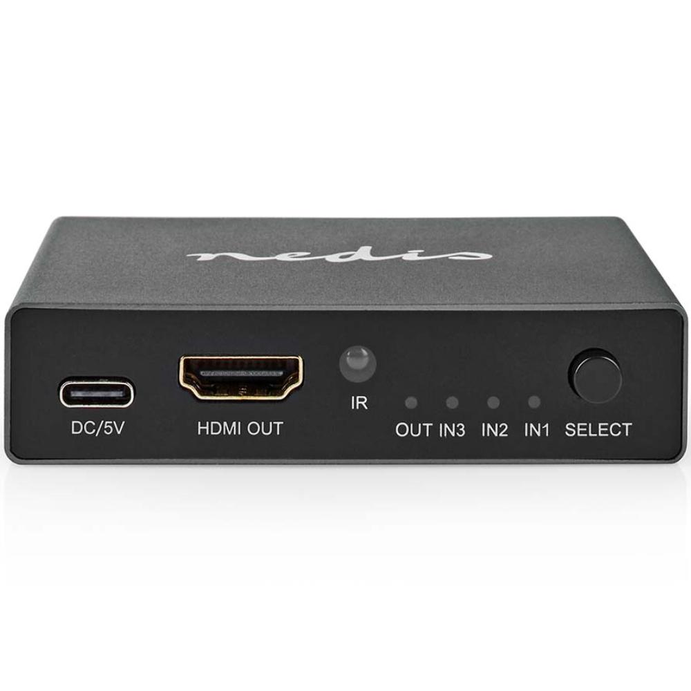 HDMI™ Switch 3 Port(e) 3x HDMI™ Indgang HDMI™ Udgange 8K@60Hz - Nedis