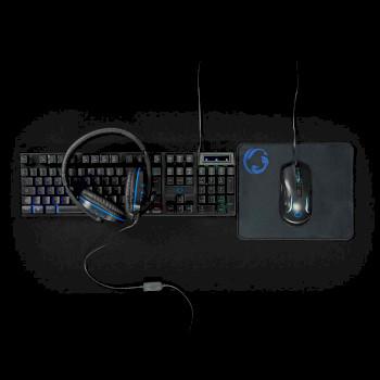 Gaming Combo Kit 5-in-1 Tastatur, Hovedtelefoner, Mus og Musemåtte - Nedis
