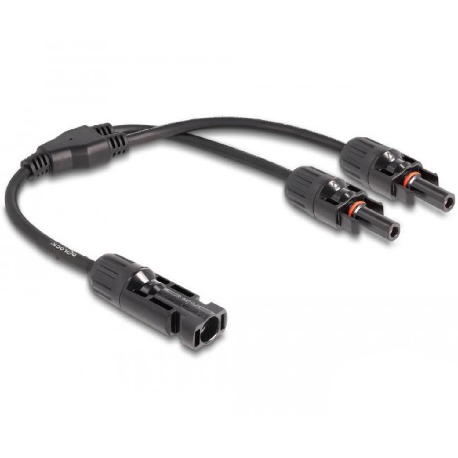 Delock DL4 Solar-splitterkabel 1 x stikprop til 2 x hun 30 cm sort