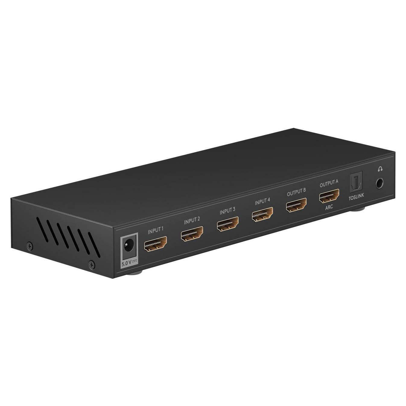 HDMI matrixswitch - 4 til 2 porte