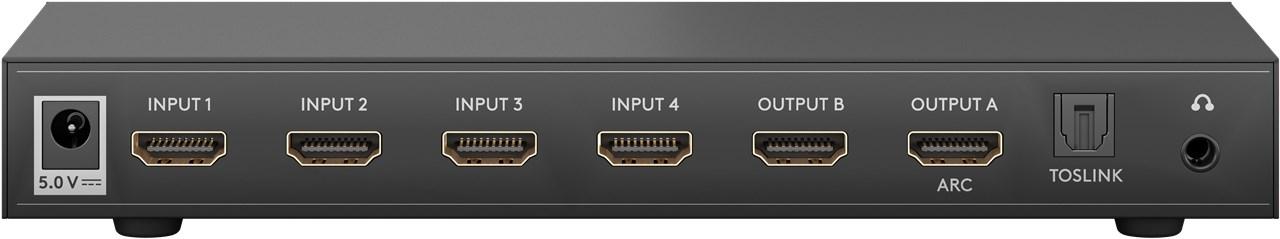 HDMI matrixswitch - 4 til 2 porte