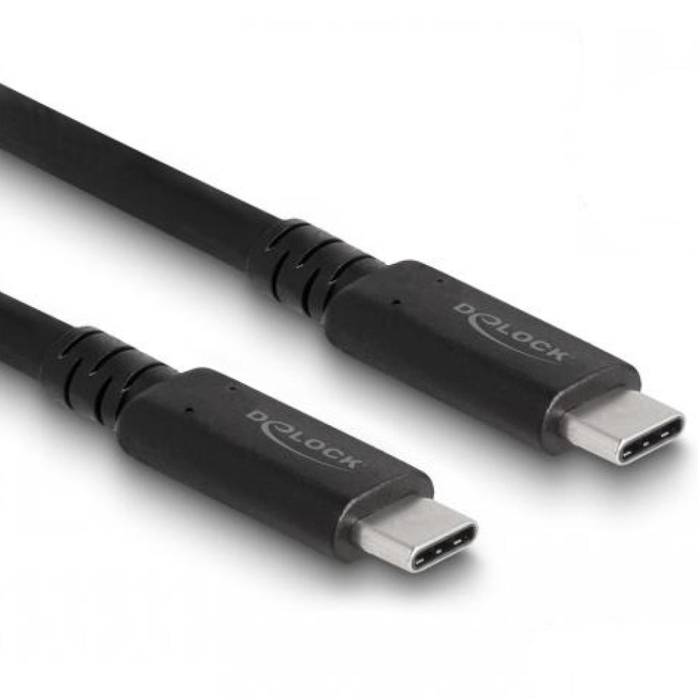 Delock USB4™ 40 Gbps Kabel koaksial 1,2 m USB PD 3.1 Udvidet effektområde