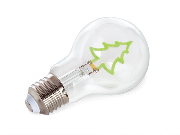 DECO BULB - LED-lampe - Filament (grøn) i træform - 220-240 V - Vellight