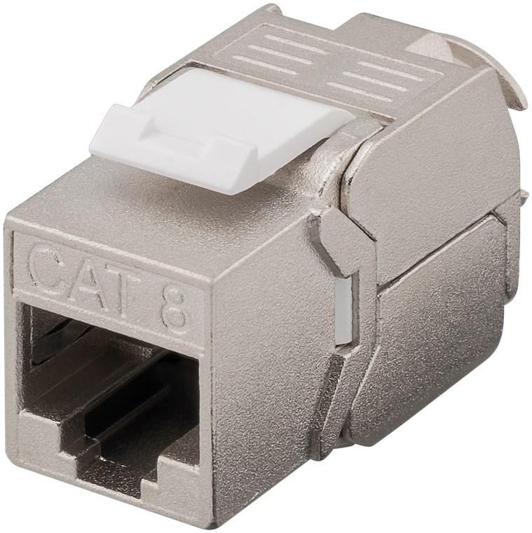 Keystone modul RJ45 CAT 8.1, STP, GHMT-certificeret - Goobay