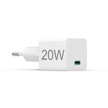 Hurtiglader USB-C, PD/Qualcomm®, Mini-lader, 20 W, hvid - Hama