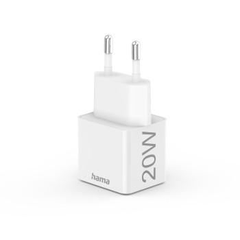 Hurtiglader USB-C, PD/Qualcomm®, Mini-lader, 20 W, hvid - Hama