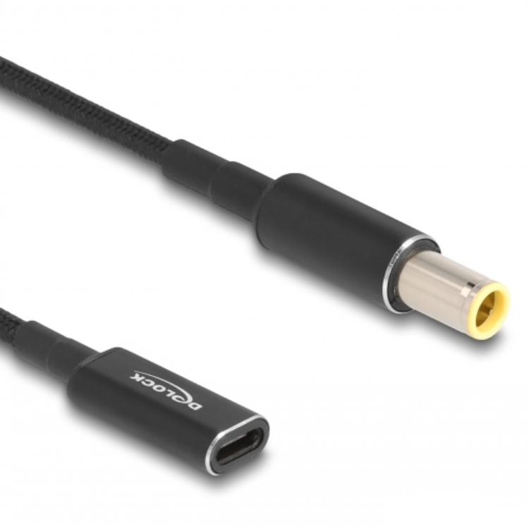 Delock adapterkabel til notebook-opladerkabel USB Type-C™-stik til IBM 7,