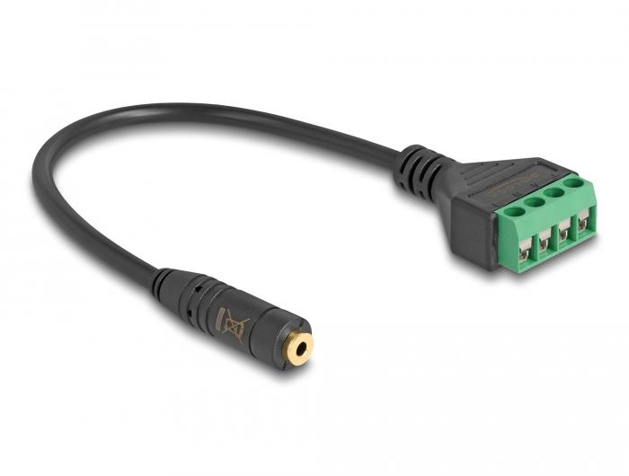 Delock Kabel 2,5 mm jackplug til terminalblok, 20 cm