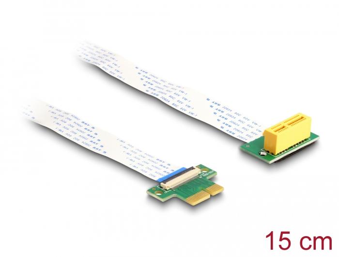 Delock Riserkort PCI Express x1 Stik til x1 Slot 90 vinklet med FP