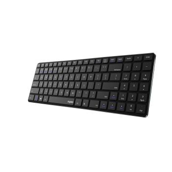E9100M Multimode trådløst ultrafladt tastatur, Sort, QWERTY US - Rapoo