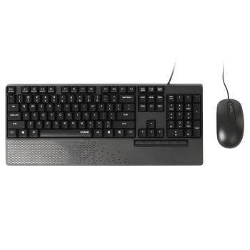 NX2000 Kabelbundt Desktop-Combo-Set, Sort, QWERTY US - Rapoo