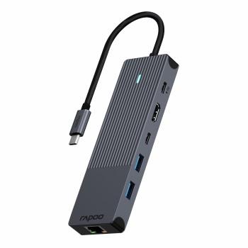 USB-C Multiport Adapter, 6-i-1, grå - Rapoo