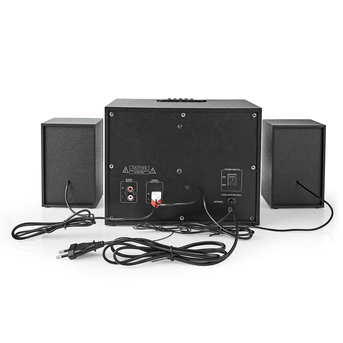 2.1 højttalersæt til pc og gaming med subwoofer og strømforsyning