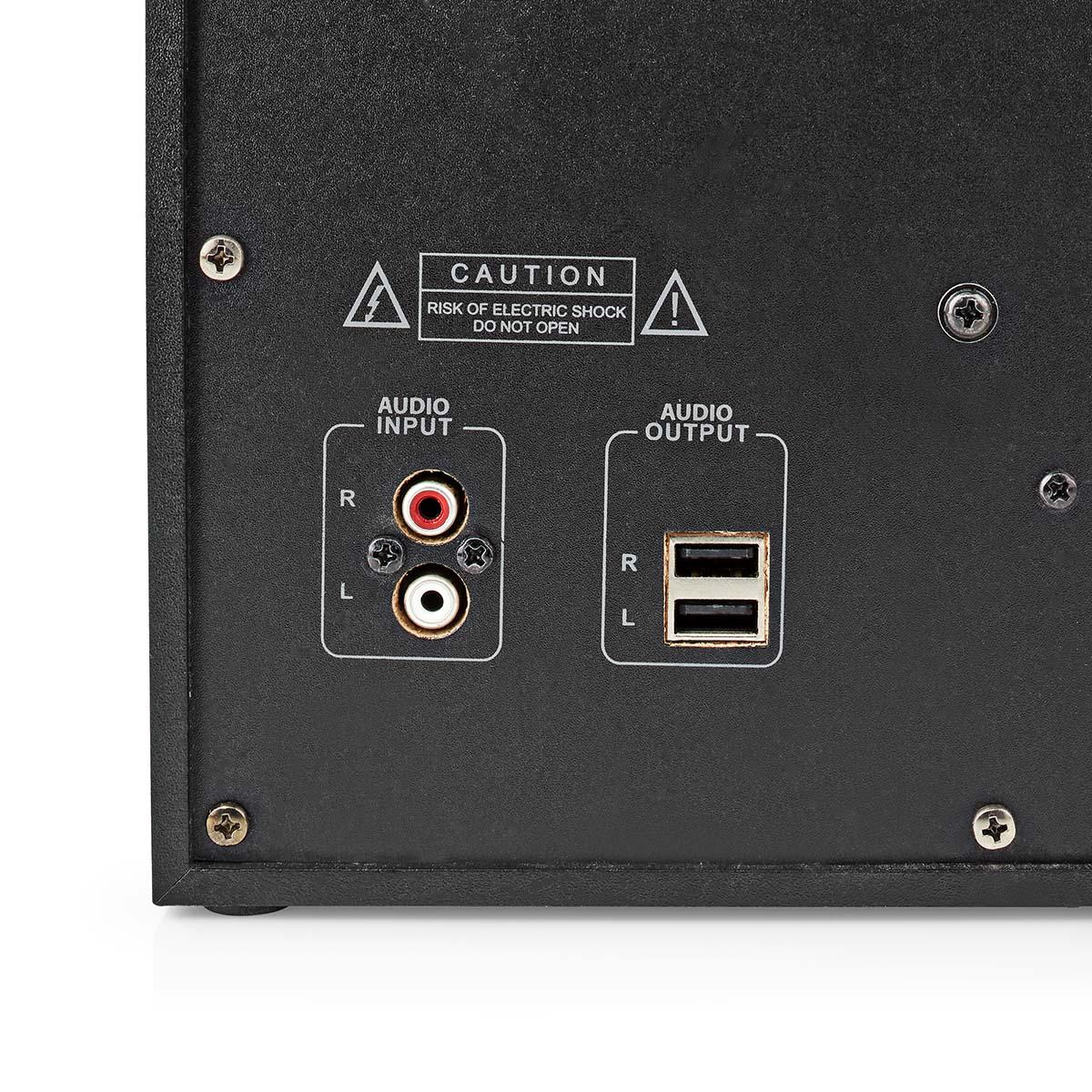 2.1 højttalersæt til pc og gaming med subwoofer og strømforsyning