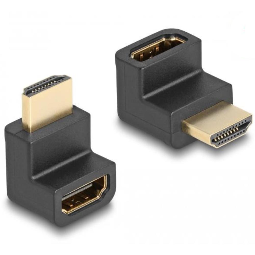 High Speed HDMI med Ethernet adapter, stik til vinklet stik, 8K 60 Hz