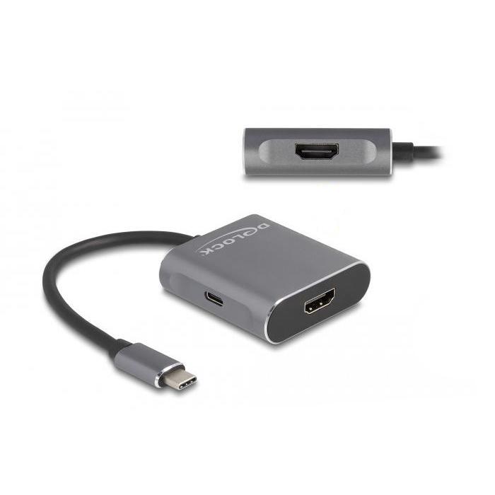 Delock USB Type-C™-Splitter (DP Alt Mode) til 2 x HDMI MST med USB Type-C