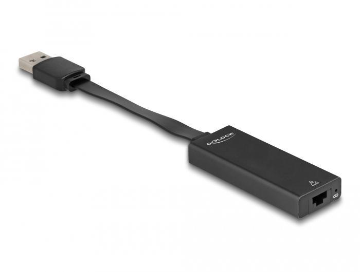 Delock USB type-A adapter til Gigabit LAN slank
