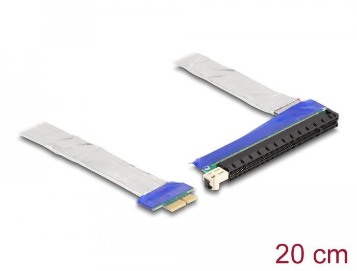 Delock Riserkort PCI Express x1 Stik til x16 Slot med Kabel 20 cm