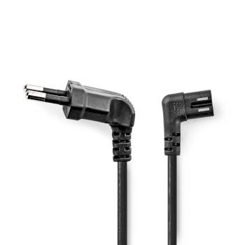 Strømkabel Euro Male IEC-320-C7 Vinklet Venstre Vinklet - Nedis