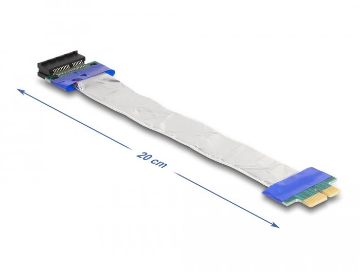 Delock Udvidelseskort PCI Express x1 Stik til x1 Stik med Kabel 20 cm