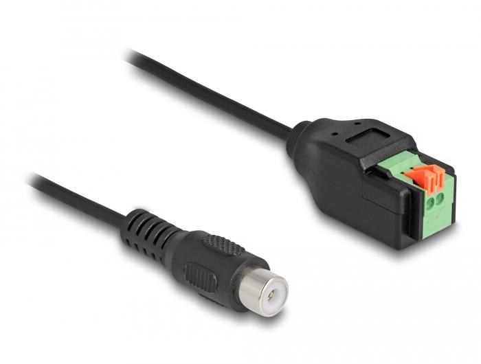 Delock Kabel RCA-stik til klemmeblokadapter med trykknap 15 cm