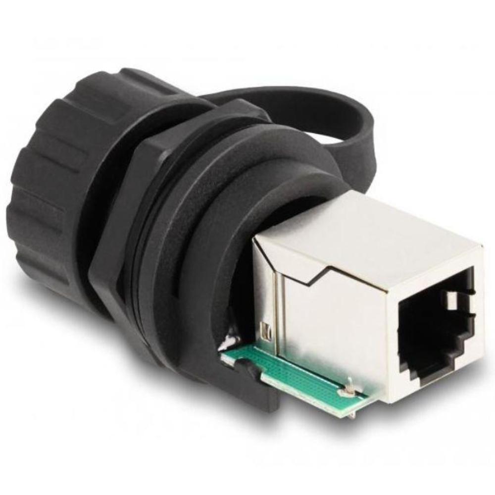 Delock Kabelconnector RJ12 hun til RJ12 hun til indbygning med lås - Delock