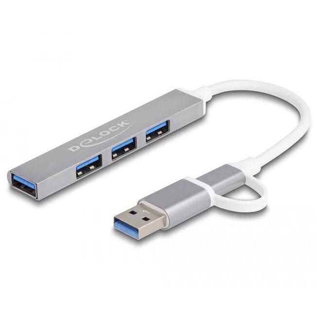 USB C + A til USB A hub - 3 porte