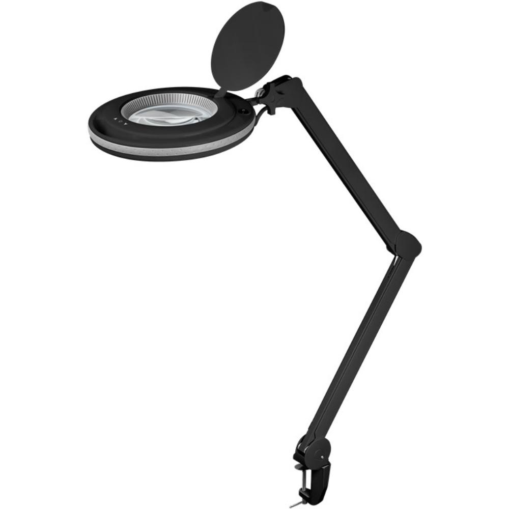 LED-forstørrelseslampe med klemme sort 3 dioptrier