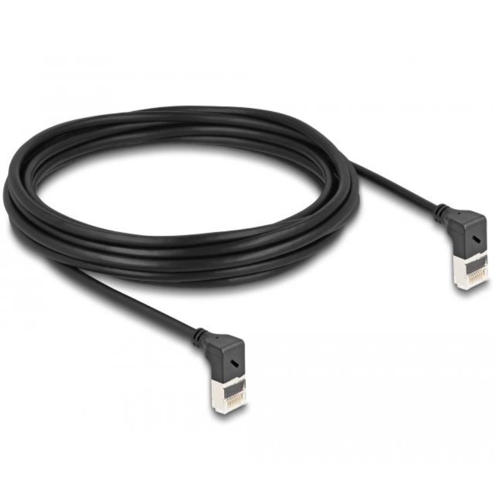 Delock RJ45 Netværkskabel Cat.6A S/FTP Slim 90 ned / ned vinklet 5