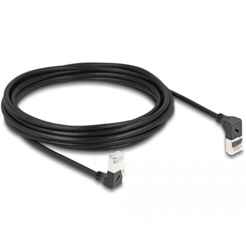 Delock RJ45 netværkskabel Cat.6A S/FTP Slim 90 op / ned vinklet 5