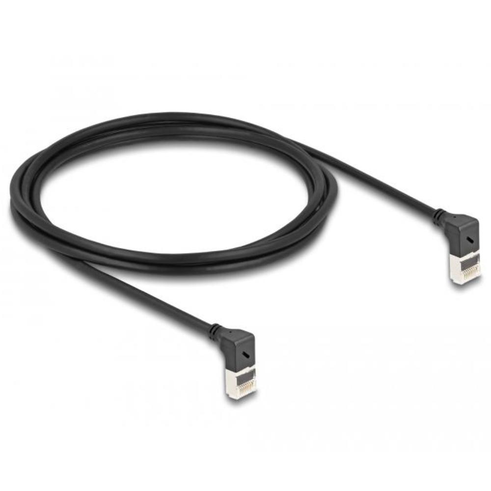 Delock RJ45 Netværkskabel Cat.6A S/FTP Slim 90 ned / ned vinklet 2