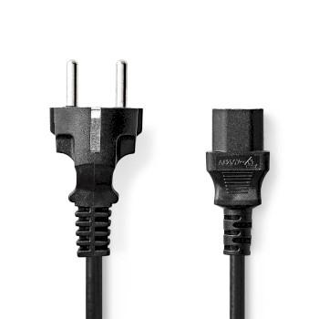 Strømkabel Type F (CEE 7/7) han IEC-320-C13 Lige - Nedis
