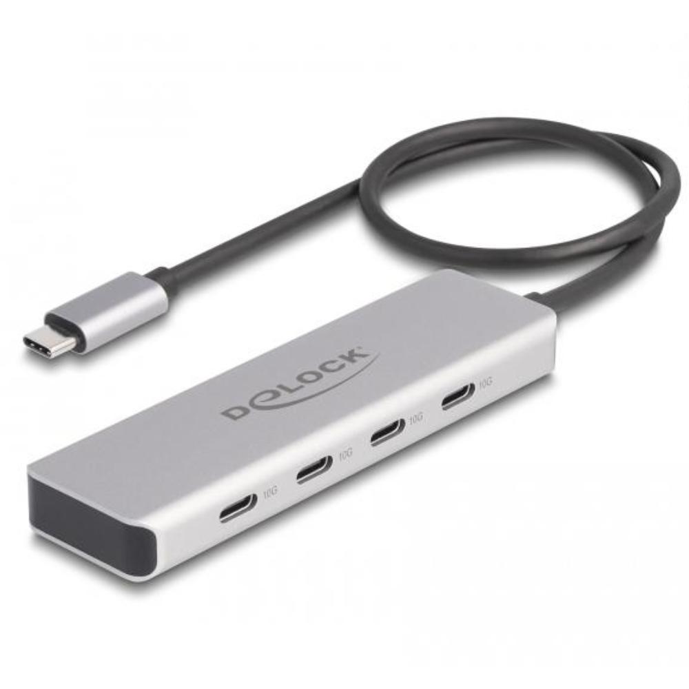 USB C hub med 4× USB C porte