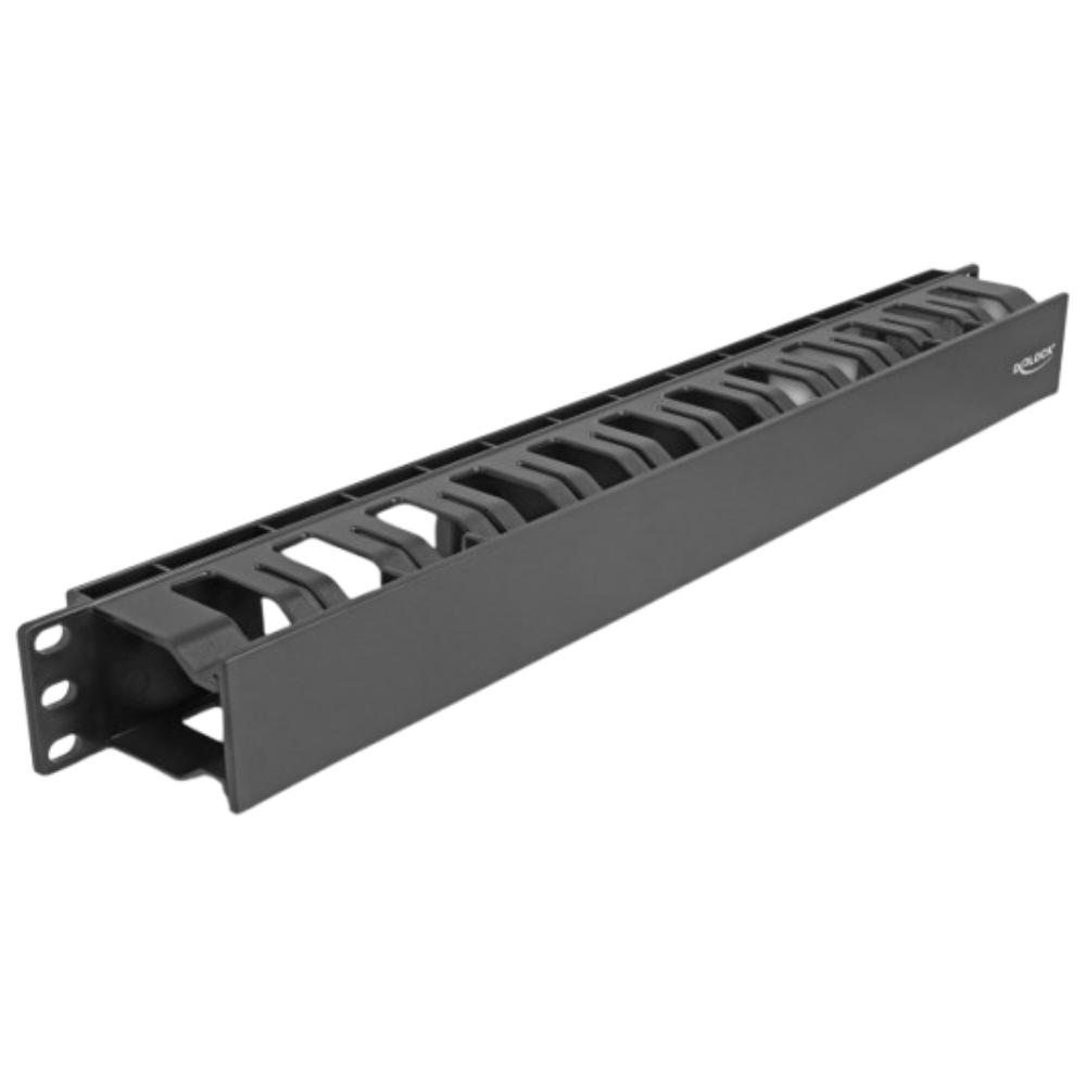 Delock 19″ patchpanel, 2 huller, 1U, sort.