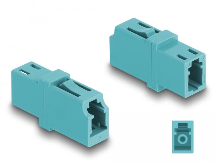 Delock LWL Kobling LC Simplex Stik til LC Simplex Stik OM3 aqua