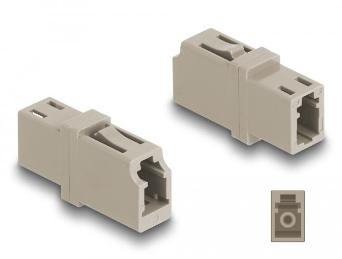 Delock Glasvezelkoppeling LC Simplex stikdoser til LC Simplex stikdoser OM1/OM2 beige