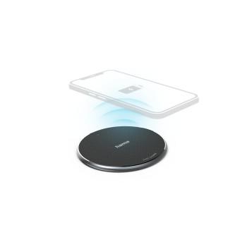 Trådløs oplader QI-FC10, 10 W, trådløs smartphone-oplader, sort - Hama