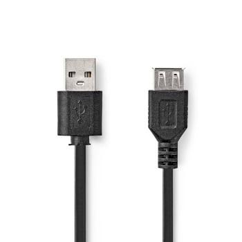 USB-kabel USB 2.0 USB-A Han USB-A Hun 480 Mbps Forniklet - Nedis